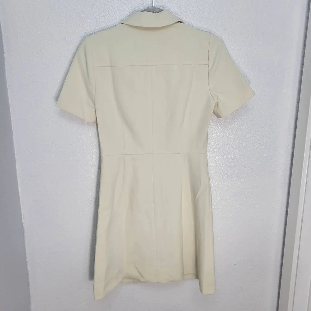 J Crew Tall Parc dress in four-season stretch CN571 Ivory NWT - Picture 6 of 9
